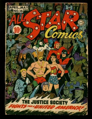 All Star Comics 16 Gdvg Justice Society Of America Wonder Woman Dr Fate Spectre