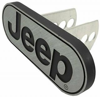 1 Piece Metal Silver Towing Receiver Hitch Cover Plug Universal For Jeep