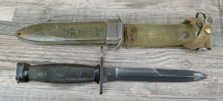Conetta Us M7 Bayonet With M8a1 Bm Co Scabbard Vietnam Era