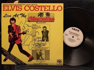 Elvis Costello Autographed Promo Lp Live At The Elmocambo Canadian Press.