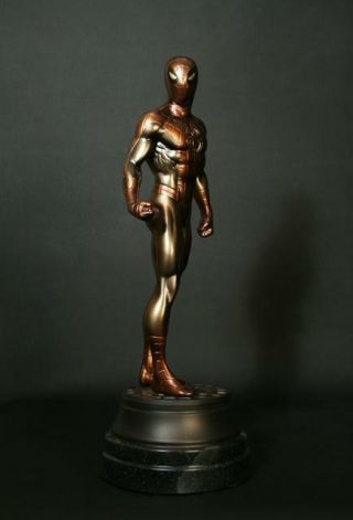 Spider - Man Faux Bronze Statue Bowen Designs Marvel Comics Avengers Nib