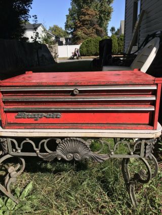 Snap On Tool Box With 3 Drawers With Key Vintage Made In Usa Kra - 429d