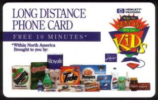 10m Procter & Gamble Products & Hewlett Packard - Keep Up With Kids Phone Card