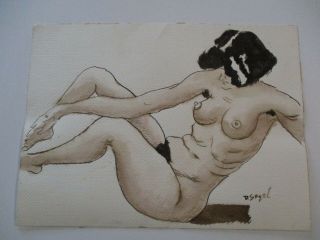 David Segel Nude Painting Woman Female Model California Modernist 1960 