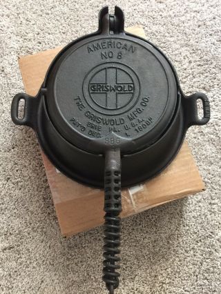 Griswold Cast Iron Waffle Iron 8 886r 885l High Base 88