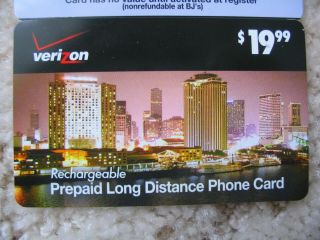 Verizon Prepaid Long Distance Phone Card