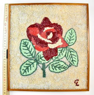 Vintage Handmade Wall Hanging Painting Flower Mosaic Tile Natural Stone Decor Gl
