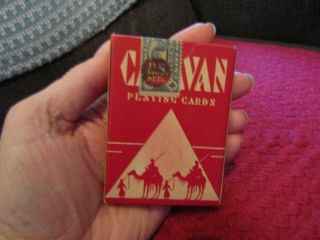 Irs Tax Stamp Deck Of Caravan Playing Cards.  Made In The Usa.