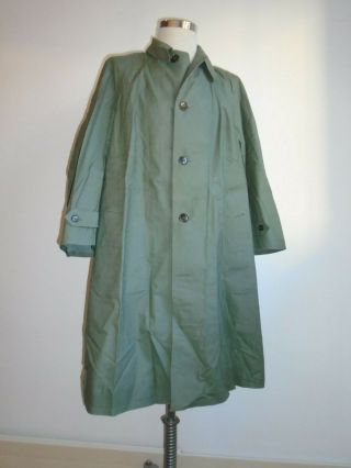 French Army Raincoat Canvas Natural Rubber Ww2 Or Indochine Period