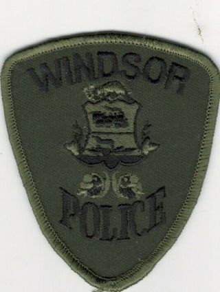 Old Style Windsor Police Subdued Green Tactical Unit Ball Hat Patch - Ontario