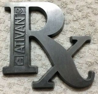 Ativan Medical Pharmaceutical Rx Metal Desk Paper Weight Advertisement Doctor