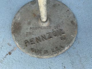 Pennzoil Cast Iron Sign Base Only Advertising Gas Station Motor Oil Vtg
