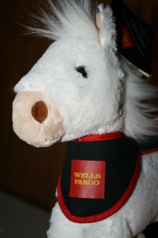 Wells Fargo Legendary Pony Horse WHITE MOLLIE Plush 2008 White WITH TAG 3