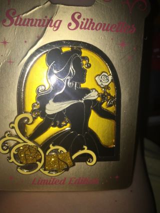 Disney Shopping Store Le 300 Pin Stunning Silhouettes Belle Beauty And The Beast
