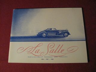 1936 - 1938 Cadillac Lasalle Fantasy Piece Reprinted Sales Brochure Booklet Book