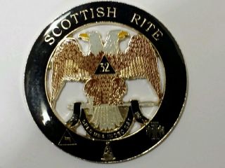 Freemason Masonic Ancient And Accepted 32nd Degree Car Emblem