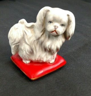 Vintage Lefton Japan Pekingese Dog Figurine 2540 Marked 3 5/8 " Tall Vgc