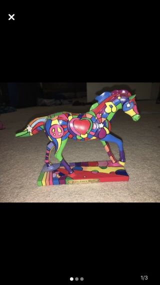 Peace,  Love & Music Horse (trail Painted Ponies By Enesco,  4025997) 1e / 1,  459
