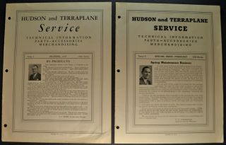 1936 Hudson & Terraplane Service Bulletins (2) Six 6 36