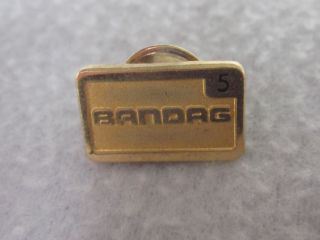 Gold Filled Bandag 5 Year Loyal Service Award Lapel Pin