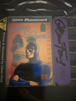 $5 The Phantom Phonecard Pack Limited Edition Signed Glenn Ford Prefix 1075