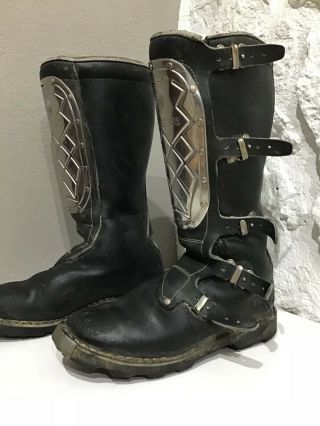 Vintage Alpinestars Hi - Point Motorcycle Motocross Boots Size 9 Made In Italy.