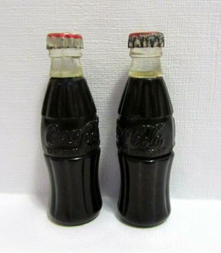 Vintage Coca - Cola Mini Soda Bottles 2 Cigarette Lighter 1950 