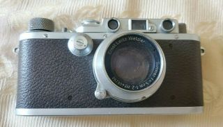 Vintage Leica D.  R.  P Camera No.  236879 Lens Ernst Leitz Wetzlar 408296 Germany
