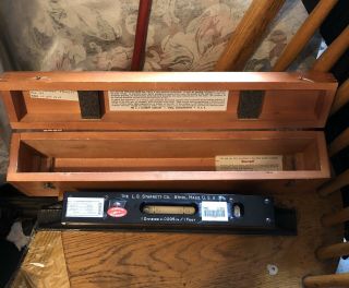 Vintage Starrett Master Precision Level No.  199 With Wooden Case