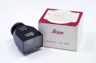 - Vintage Leica Leitz 21mm Viewfinder 12002l F/ Angulon Black W/ Box