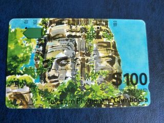 Cambodia Us $100 Temple Phonecard Prefix 191