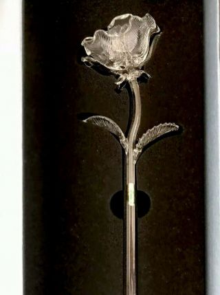Waterford Fleurology Crystal Long Stem Rose W/ Box
