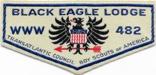 Black Eagle Lodge 482 Woven Flap Transatlantic Council Boy Scouts Of America Bsa