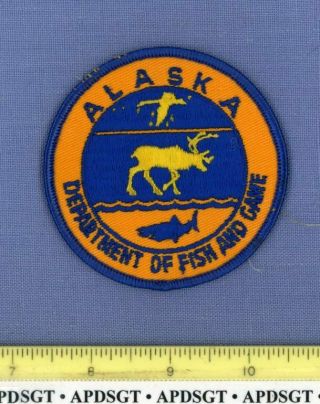 Alaska Dnr Fish & Game 1 (old) Police Hat Patch Reindeer Natural Resources