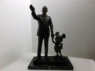1993 Walt Disney & Mickey Mouse Partners Statue By Blaine Gibson 15 " X10 " Resin