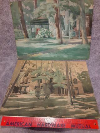 American Artist Theodore A Breuer Ca 1905 Painting Judson House Long Island Ny