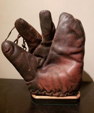 Vintage Baseball Glove 1920s 3 - Finger Reach Sporting Goods