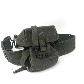 Us Military Belt With Small Arms Ammunition Pouch Case Dsa - 100 - 87 - C1462