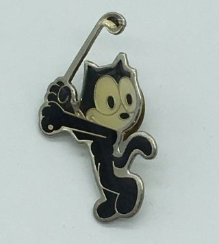 Vintage 1989 Felix The Cat Playing Golf Enamel Pin