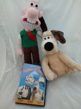 Wallace & Gromit Plush Stuffed Animal Dolls 1989 British Show Dvd 3 Show