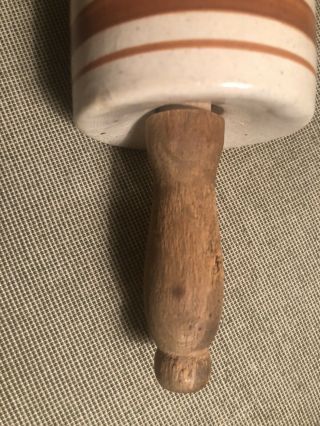 Hacker’s Grocery Forrest,  ILL Western Stoneware Advertising Rolling Pin 3