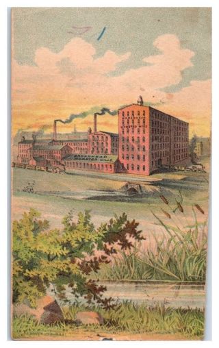 Broadhead Worsted Mills,  Henry S Swartz Dry Goods,  Victorian Trade Card