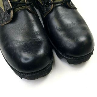Vintage ADDISON Men ' s Vietnam Jungle Combat Boots Green/Black Size 9 Narrow 3