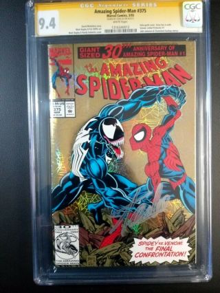 The Spider - Man 375 Cgc Ss 9.  4 Signature Series Signed By Stan Lee