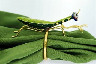 Kubla Cloisonne Praying Mantis Ornament.  Detailed Last 1.  Christmas Gift