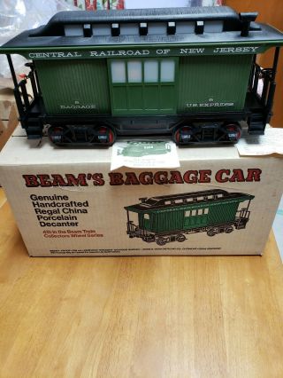 Vintage Jim Beam Decanter Baggage Car No.  5 Central Railroad Of Jersey Empty