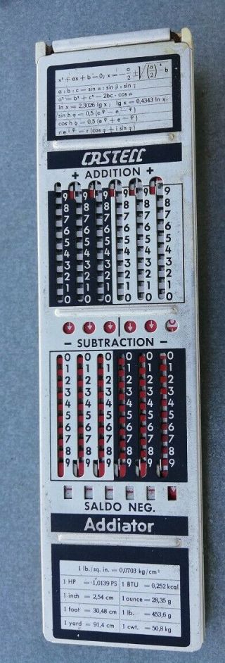 Faber Castell Addiator pocket slide rule & analog calculator tool COMBO VINTAGE 3