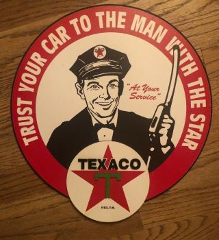 Texaco Sign Plaque Man Cave Oil Pump Hat Gasoline Gas Shop Emblem Motor