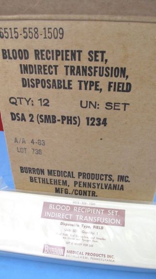 Blood Recipient Set,  Indirect Transfusion,  Disposable Type,  Field (12)