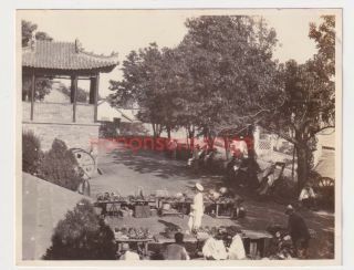 China Wei - Hai - Wei Market Vendors And Their Stalls Vintage Photograph 1937 - G